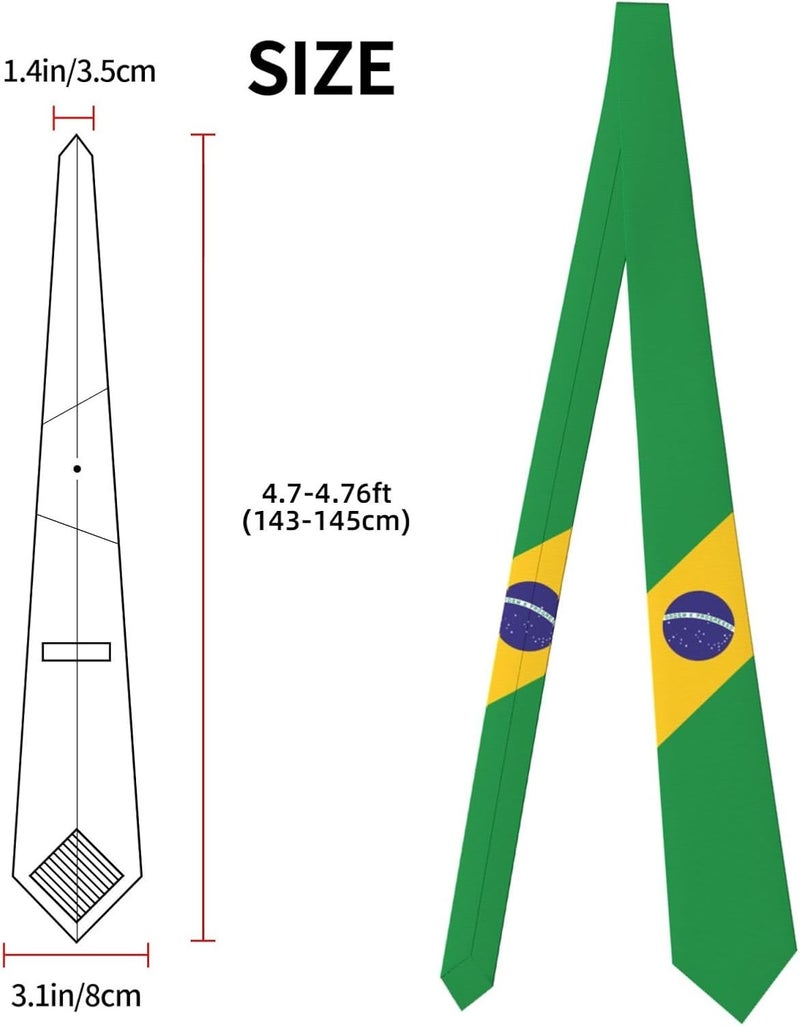 AKMCBSH National Flags Tie Comfortable Soft Novelty Necktie Unisex for Weddings Party Birthday Gift - Image 3